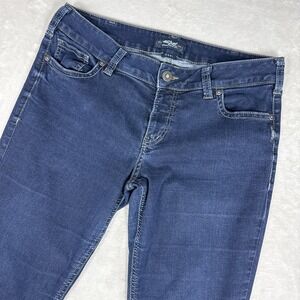 Silver Jeans Womens 36X31 Suki Slim Bootcut Jeans Dark Wash Blue Stretch
